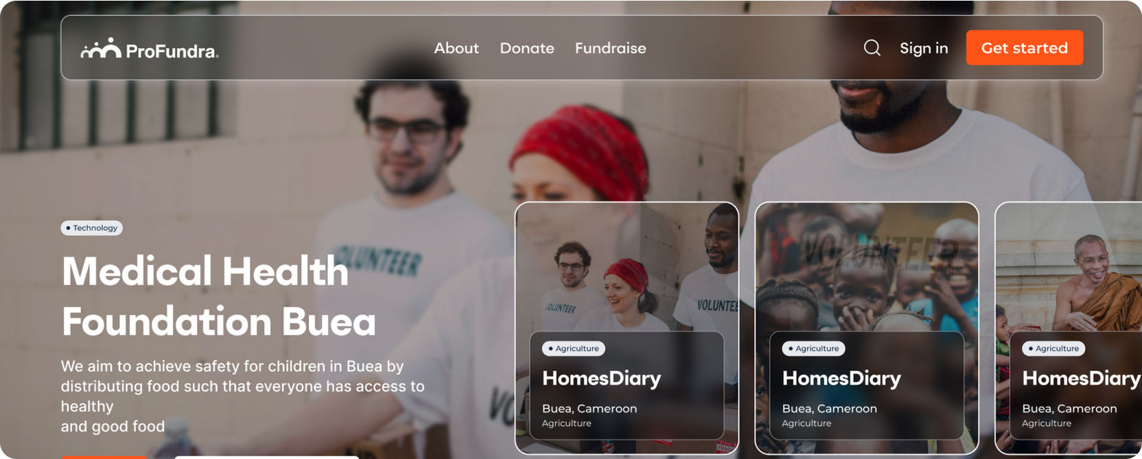 ProFundra platform showing hands coming together